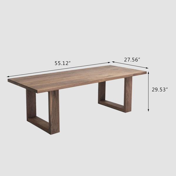 Loon Peak Emmilynn Solid Wood Dining Table Wayfair